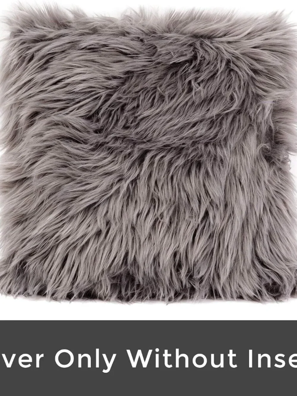 HYSEAS Set of 2 Decorative Faux Fur Throw Pillow Covers, 20 x 20